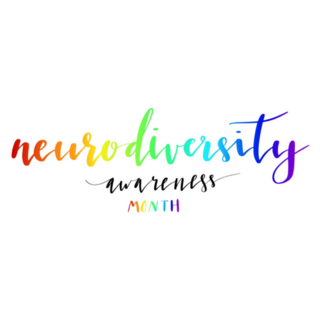 Neurodiversity Awareness Month Rainbow Lettering Sticker