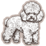 Neutral Poodle Sticker