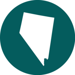 Nevada Map On Green Background Sticker