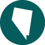 Nevada Map On Green Background Sticker