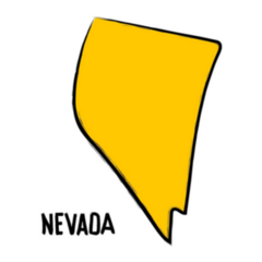Nevada Map Outline Hand Drawn Sticker