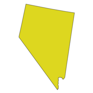 Nevada Map Yellow Color Sticker