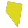 Nevada Map Yellow Color Sticker