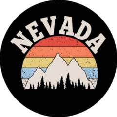Nevada Mountains Peaks Illustration Sticker