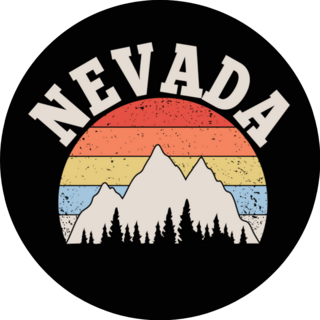 Nevada Mountains Peaks Illustration Sticker