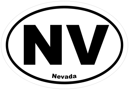 Nevada Nv Oval Sticker