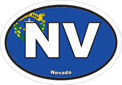 Nevada Nv State Flag Oval Sticker