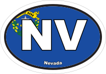 Nevada Nv State Flag Oval Sticker