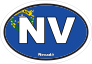 Nevada Nv State Flag Oval Sticker