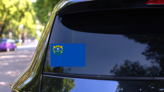 Nevada Nv State Flag Sticker on a Rear Car Window (New) example
