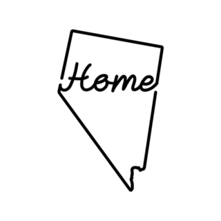 Nevada Us State Outline Map Lettering Sticker