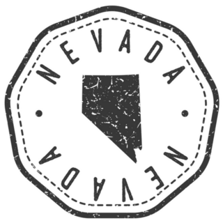 Nevada, Usa Map Stamp Retro Sticker