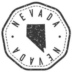 Nevada, Usa Map Stamp Retro Sticker