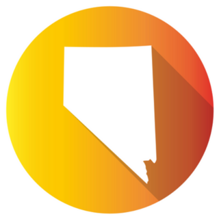 Nevada Usa Symbol Map Orange Gradient Sticker