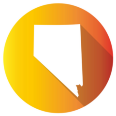 Nevada Usa Symbol Map Orange Gradient Sticker