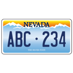 Nevada Vehicle Licence Plate Sticker
