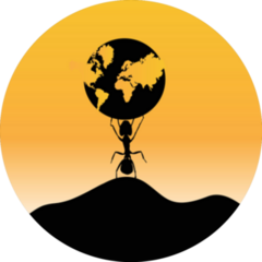 Never Give Up Ant Concept Sticker