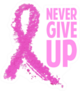 Never Give Up Breast Cancer Sticker