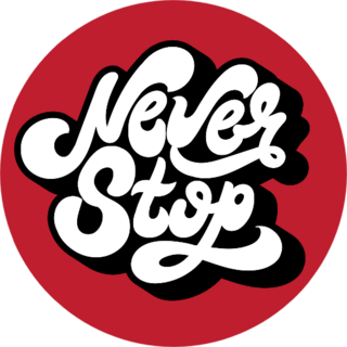 Never Stop Handwritten Wavy Fitness Inspiration Sticker