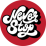 Never Stop Handwritten Wavy Fitness Inspiration Sticker