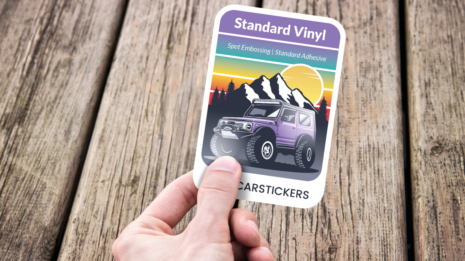 Embossed Stickers Material Sample