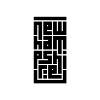 New Hampshire Calligraphy Logo Sticker