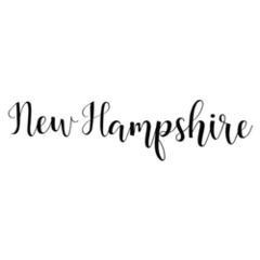 New Hampshire Cursive Sticker