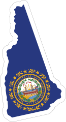 New Hampshire Flag State Sticker