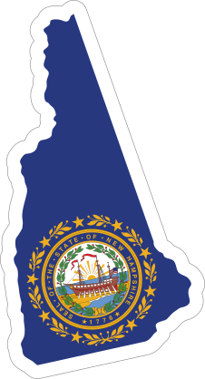 New Hampshire Flag State Sticker