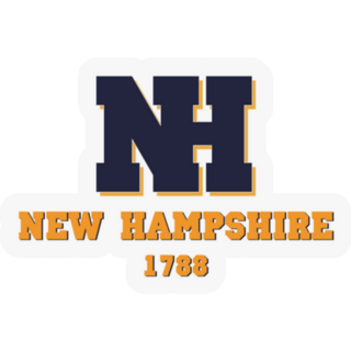 New Hampshire Founded 1788 Illustration Sticker
