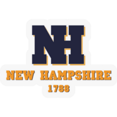 New Hampshire Founded 1788 Illustration Sticker