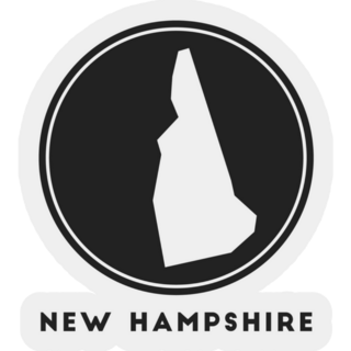 New Hampshire Icon Round Sticker