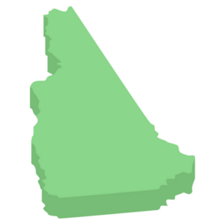 New Hampshire Isometric Map Sticker