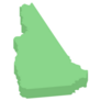 New Hampshire Isometric Map Sticker