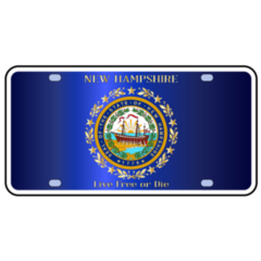 New Hampshire License Plate State Flag Sticker