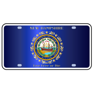 New Hampshire License Plate State Flag Sticker