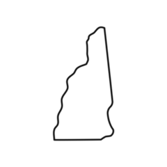 New Hampshire Map Outline Sticker