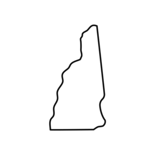 New Hampshire Map Outline Sticker