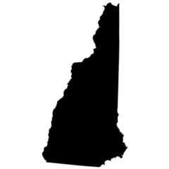 New Hampshire Map Silhouette Sticker