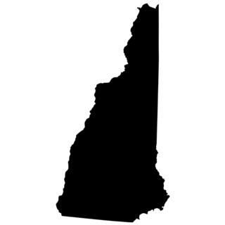 New Hampshire Map Silhouette Sticker