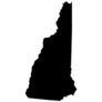 New Hampshire Map Silhouette Sticker