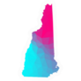 New Hampshire Map Triangle Low Poly Sticker