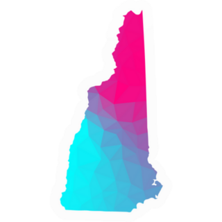 New Hampshire Map Triangle Low Poly Sticker