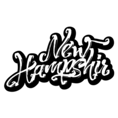 New Hampshire Modern Calligraphy Sticker