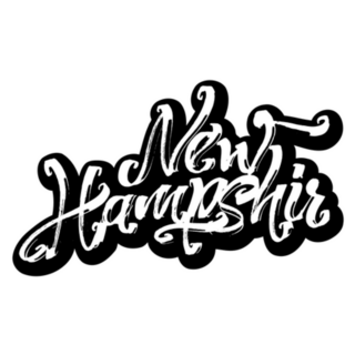 New Hampshire Modern Calligraphy Sticker