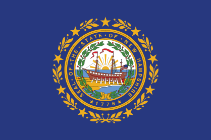 New Hampshire Nh State Flag Sticker