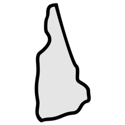 New Hampshire Outline State Sticker