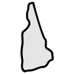 New Hampshire Outline State Sticker