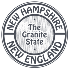 New Hampshire The Granite State Round Sticker