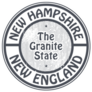 New Hampshire The Granite State Round Sticker